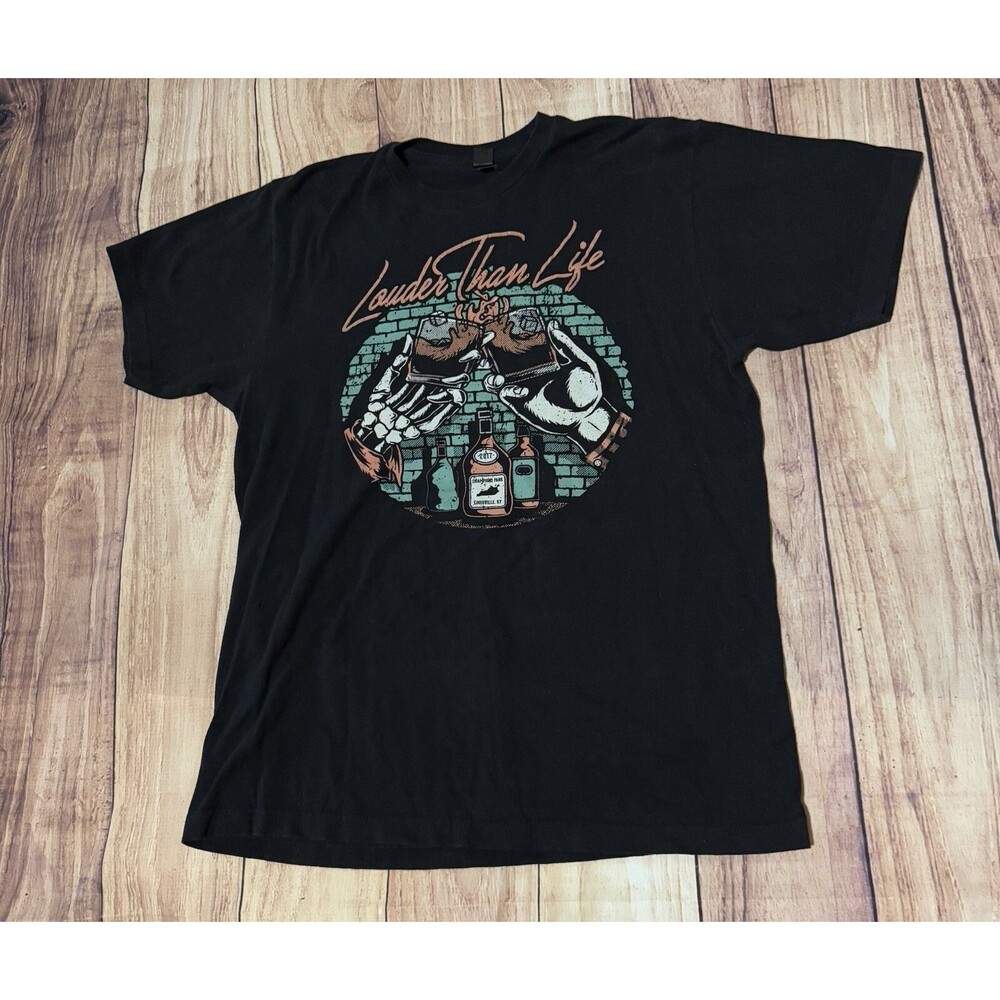 LOUDER THAN LIFE Concert 2017 Black T Shirt LOUISVILLE KENTUCKY Size Large L